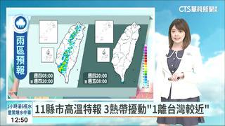 11縣市高溫特報　3熱帶擾動「1離台灣較近」