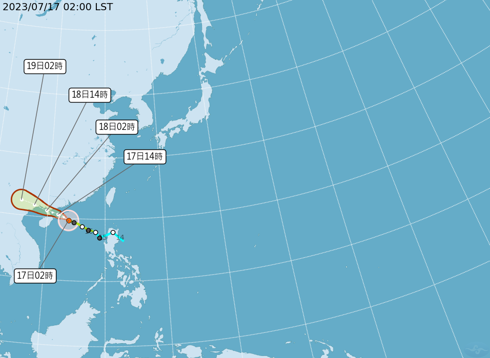 颱風路徑／氣象局提供