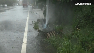 墾丁掀9級風.8米浪　飯店外地下水管爆　水柱沖天