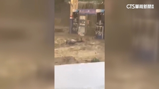 南豐村加油站遭土石流淹沒！　員工爆哭狂喊「快跑」