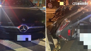 貴婦開名車疑違規左轉　騎士遭撞OHCA送醫