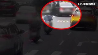 阮經天開車擦撞水泥車　「保桿撞到脫落」幸無礙