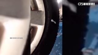 車停收費停車格遭刺胎　車主嘆治安怎麼了