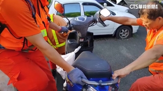 八旬騎士逆向闖國道　內側靠邊一路騎