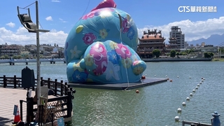 8/11才亮相　龍潭16米Kitty消風變「躺平族」