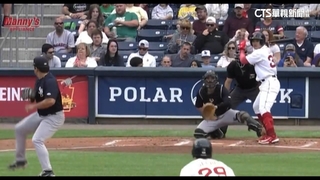 張育成回紅襪3A首轟出爐　敲超前兩分砲