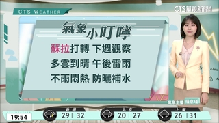 各地午後雷陣雨　外島地區仍有臨時陣雨