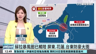 颱風影響　西熱東雨　沿海留意強風長浪