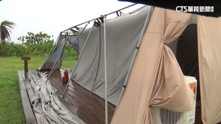 一夜狂風暴雨　吹毀旗津露營區！開幕5年首見慘況