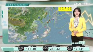 大低壓帶中水氣多　注意午後雷陣雨