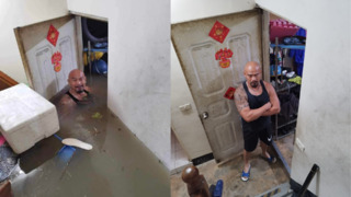 「不是拍戲！」　嘉義豪雨演員家不到20分鐘「淹成泳池」