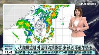 小犬颱風遠離　外圍環流續影響.東部.西半部午後雨