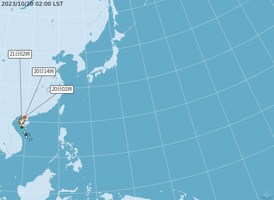 颱風「三巴」預測路徑。圖／翻攝自中央氣象署網站