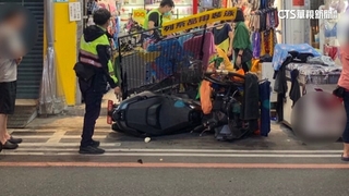 重機騎士酒駕撞進夜市　90歲攤販老闆臉擦挫傷