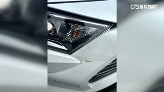 驚！國道「飛來斧頭」　4個月新車砸凹駕駛嚇壞