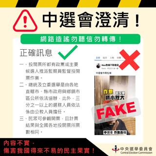 選舉遭傳「有作票危機」 中選會駁斥：投開票所都有政黨推派監察員