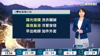 明日夜溫差大　晚間東北季風增強轉濕涼