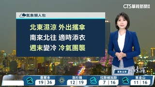 北部東部整天涼　中南部早晚涼