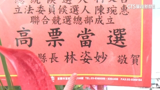 民眾黨陳琬惠競總成立　驚現林姿妙花籃「高票當選」