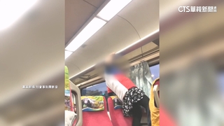 模仿蜘蛛人？　女旅客自稱國手.車廂內「攀爬伸展」