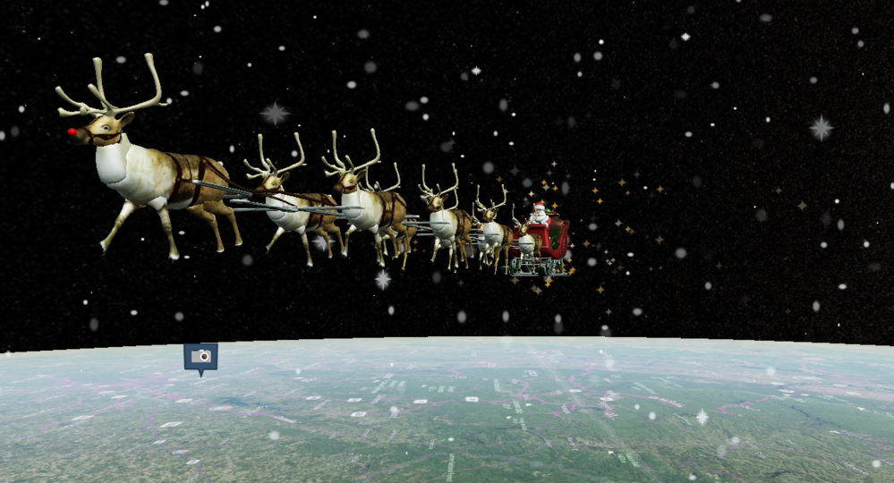 圖片翻攝自 北美防空司令部（NORAD） Tracks Santa