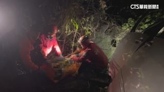 墜谷瞬間曝光！白牌車彎道疑無煞車　疾速直衝山谷