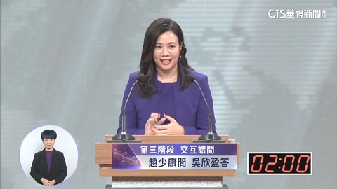 副總統候選人電視辯論會 蕭盈康正面交鋒