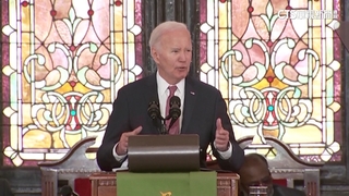拜登南卡教堂演說被打斷　民眾高喊加薩停火