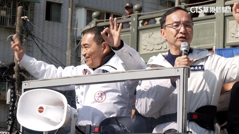 侯友宜.朱立倫合體回防新北 蘆洲車隊掃街