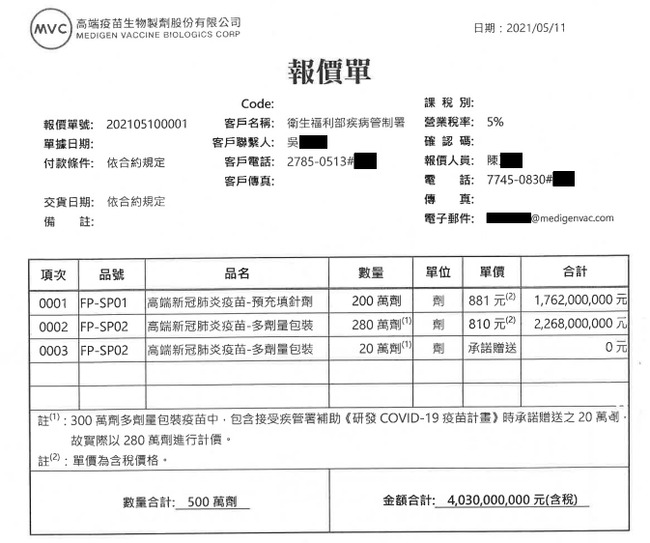 高端疫苗採購合約曝光！原定保密5年 今同意提前公開 | 華視新聞