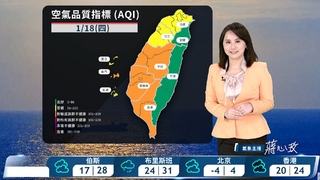 各地大多晴到多雲，西半部日夜溫差大