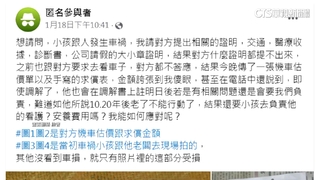 獅子大開口？車禍求償復健費60萬　網友直呼變年終
