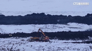 冰島火山活動暫緩　大雪覆蓋熔岩地區
