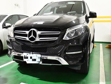 2017年出廠的GLE350d 4Matic 休旅車，以139萬元的價格順利拍定。圖／士林地檢署提供