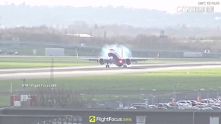 英航客機降落遇狂風　跑道上彈跳險象環生