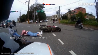 左轉車與直行車擦撞　目擊騎士怒罵「妳在急什麼」