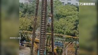 驚險！　工人吊掛6層樓沒防護　重心不穩險墜地