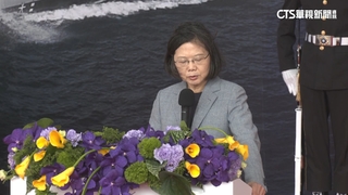 海軍沱江級安江.萬江艦交艦　蔡總統出席