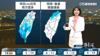 天氣變化大，上半天南部雨，晚上北部雨