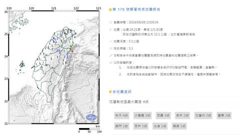 7.2強震後累計749次餘震 氣象署:至少1個月仍是活躍期