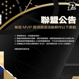 林力仁獲選單週MVP惹議！　PLG更動4項規則