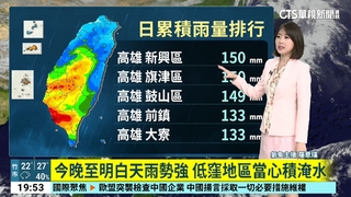 中南部尤應提防豪大雨　餘震頻繁山區注意坍方落石