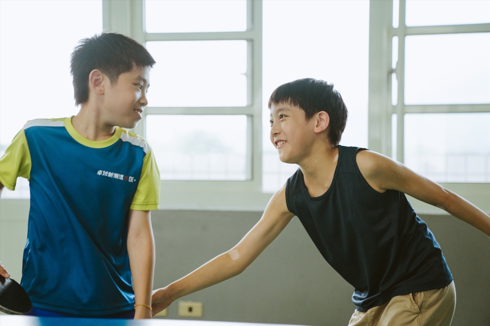 彭裕愷(右起)與李星緯主演的《乒乓男孩》為2024年台北電影節開幕片(圖／台北電影節提供)