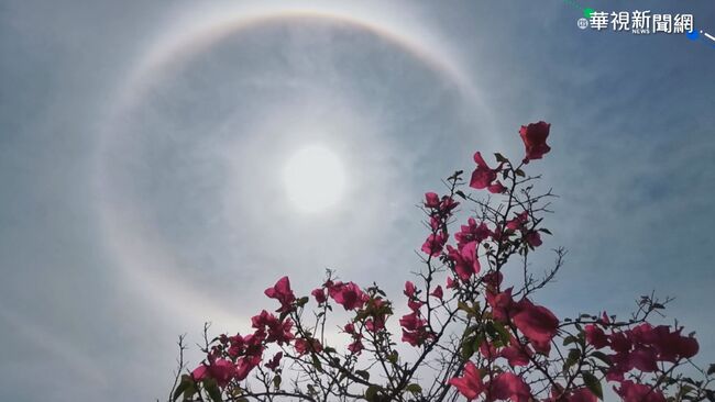 超美七彩光圈包圍太陽 氣象署談「日暈」成因：勿肉眼直視 | 華視新聞