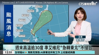 週末高溫逾30度 準艾維尼"急轉東北"不侵台