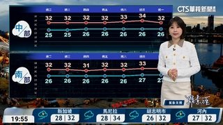 南部及午後山區大雨  金馬易有低雲或霧