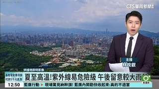 夏至高溫!　紫外線易危險級　午後留意較大雨勢