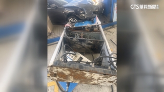 進加油站給輪胎打氣　駕駛煞不住撞壞50萬加油機
