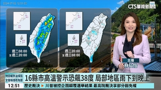 高溫炎熱注意熱傷害  中部以北午後易有局部大雷雨