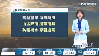 高溫炎熱防中暑　午後山區防局部大雨